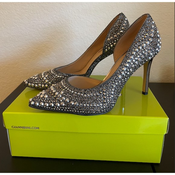 Gianni Bini (Worn ONCE) Mairah Studded Sparkly Heels - Sz 7 - Picture 3 of 12